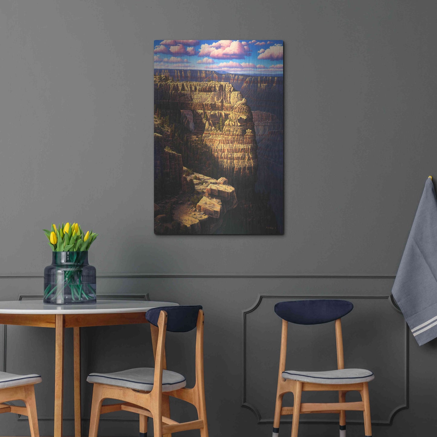 Luxe Metal Art 'Heaven And Earth' by R. Hed, Metal Wall Art,24x36