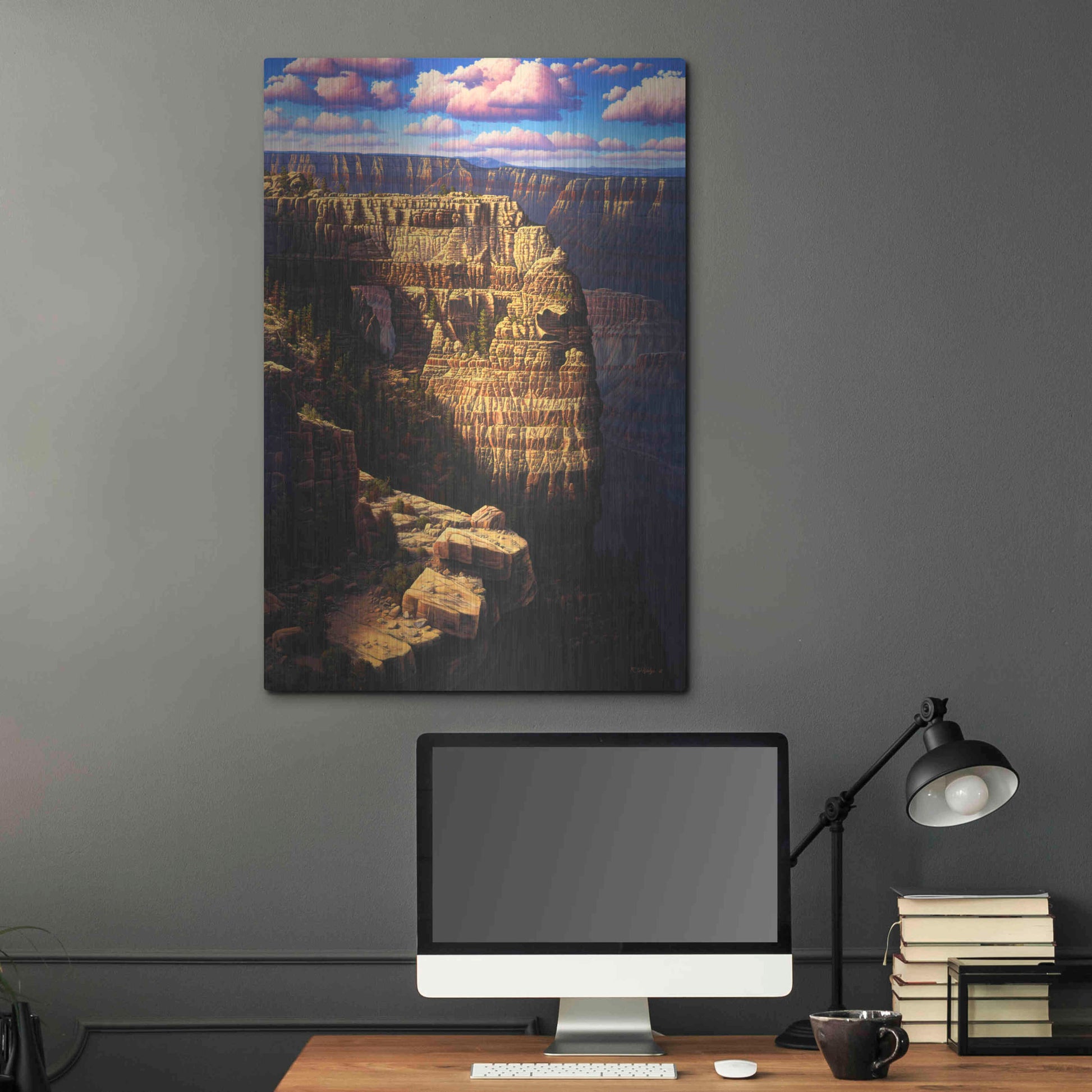 Luxe Metal Art 'Heaven And Earth' by R. Hed, Metal Wall Art,24x36