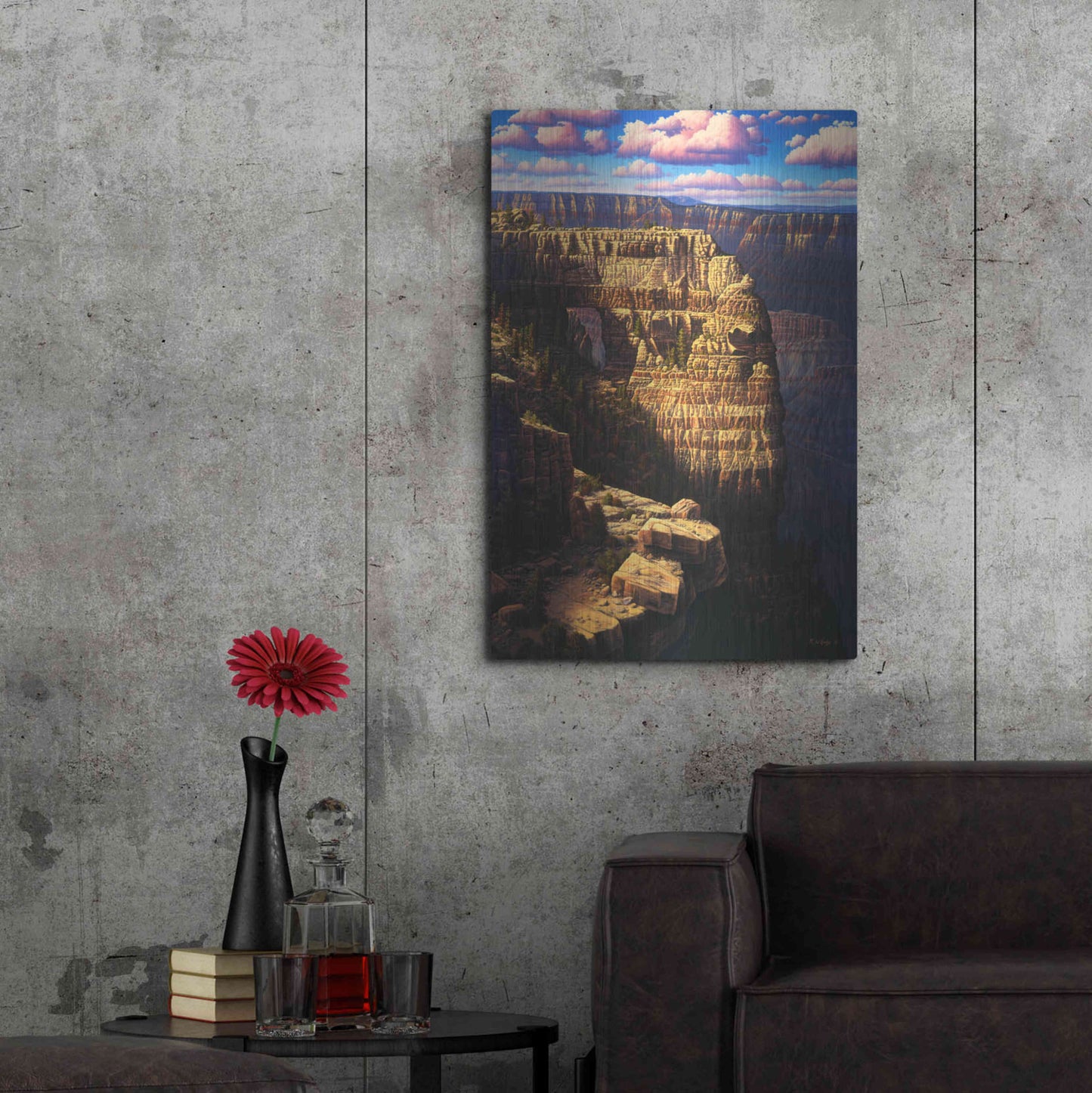 Luxe Metal Art 'Heaven And Earth' by R. Hed, Metal Wall Art,24x36