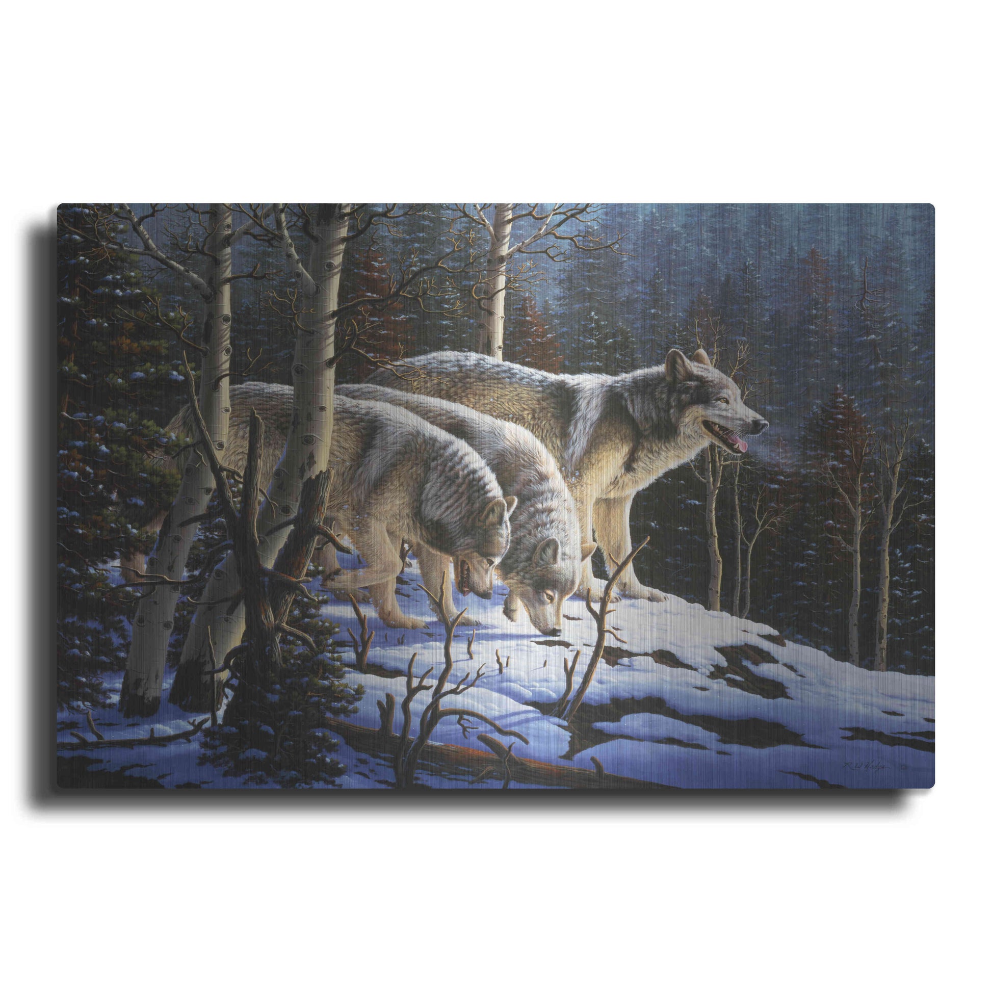 Luxe Metal Art 'First Hunt' by R. Hed, Metal Wall Art