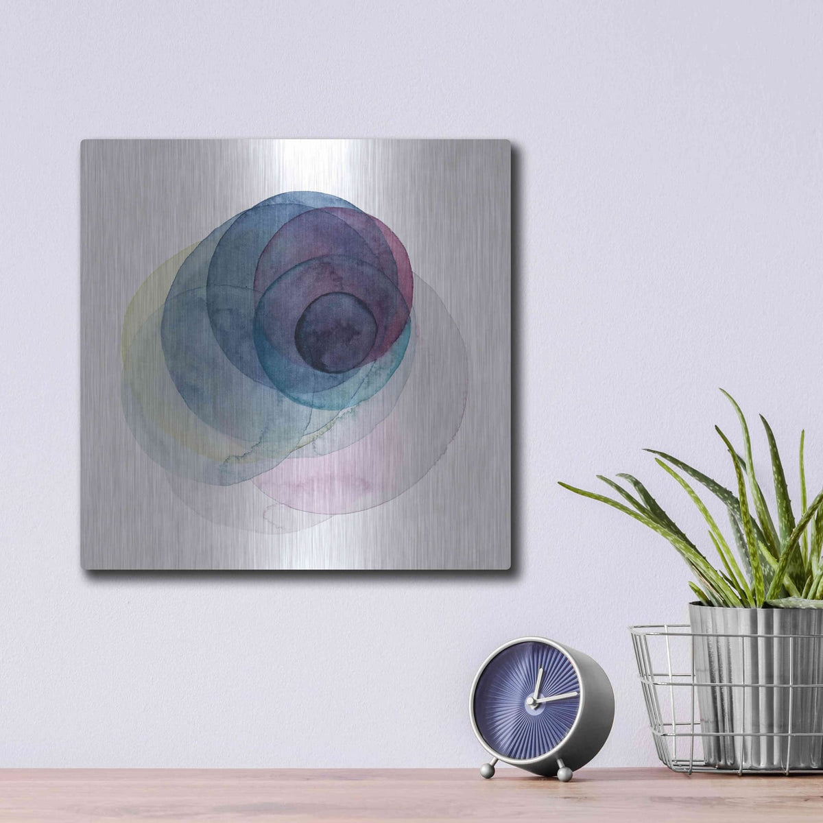'Evolving Planets III' by Grace Popp – Metal Wall Art, 12x12 room view