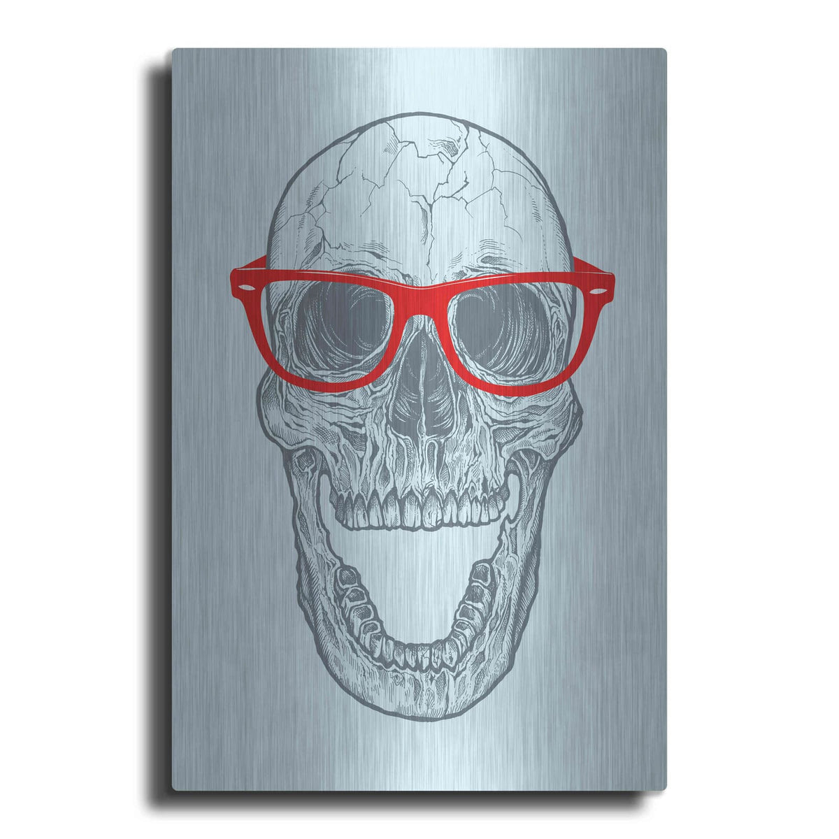 'Trendy Skull' by Rachel Caldwell – Metal Wall Art