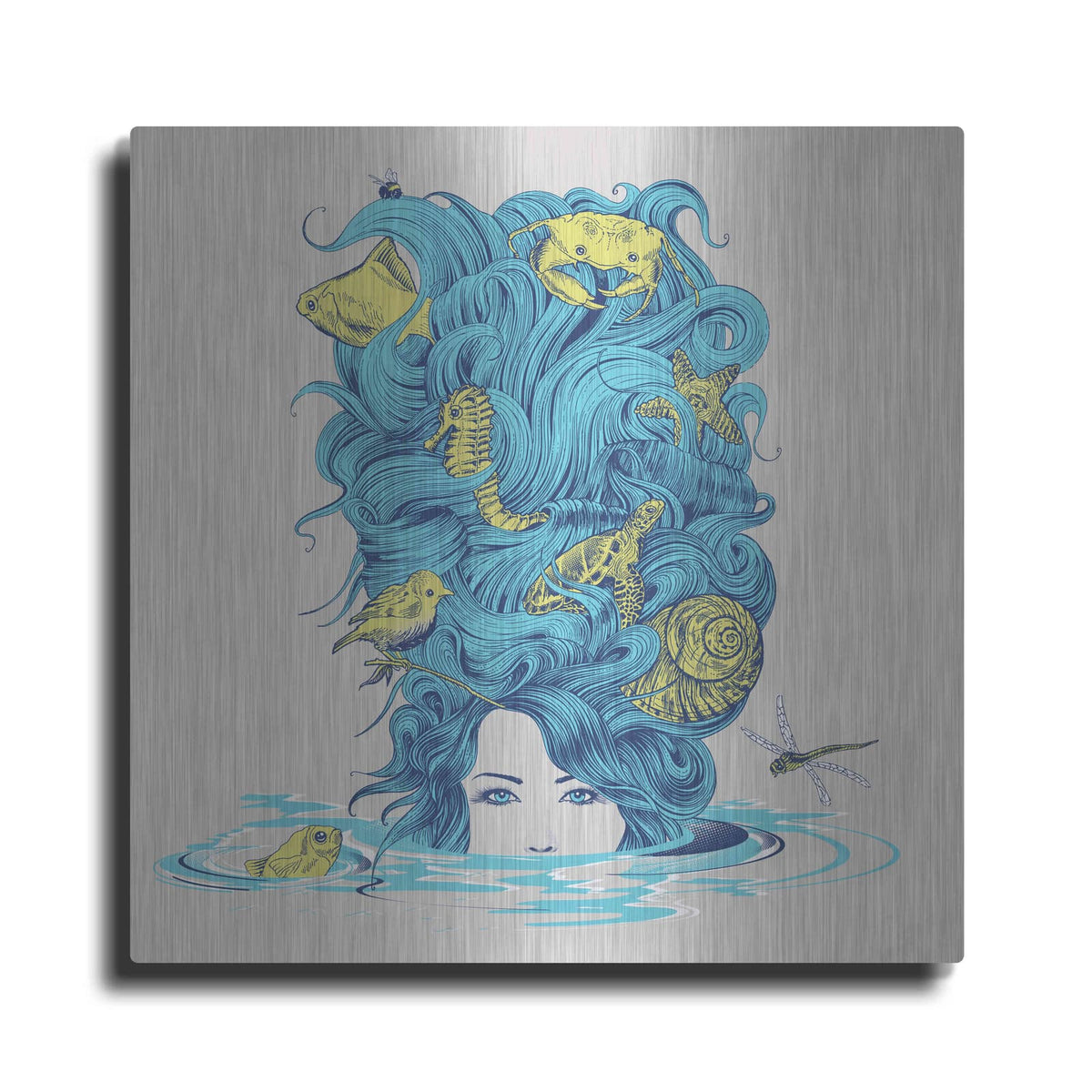 'The Ocean Queen' by Rachel Caldwell – Metal Wall Art
