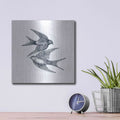 'Swirling Swallows' by Rachel Caldwell – Metal Wall Art, 12x12 room view