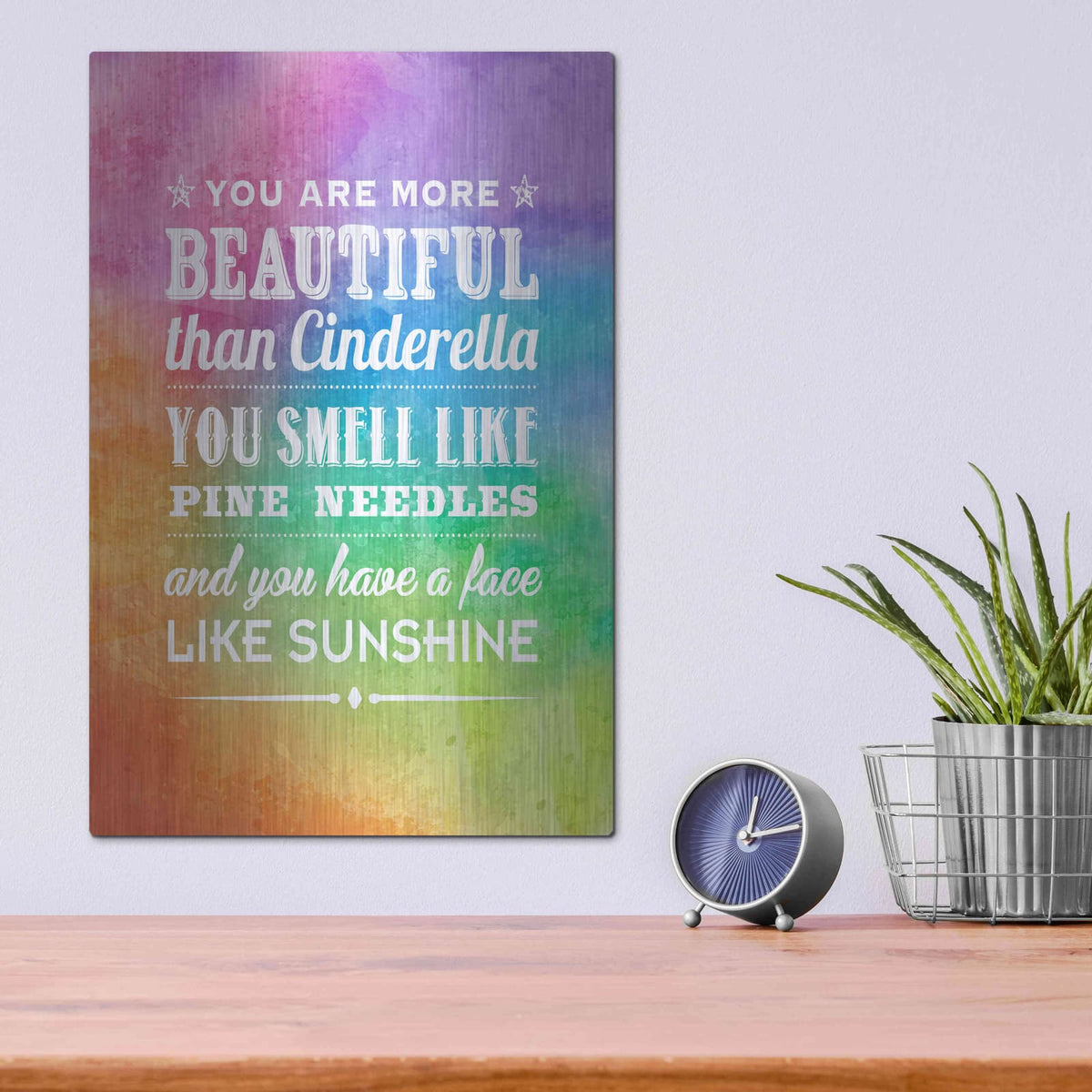 'Sunshine Face' by Rachel Caldwell – Metal Wall Art, 12x16 room view