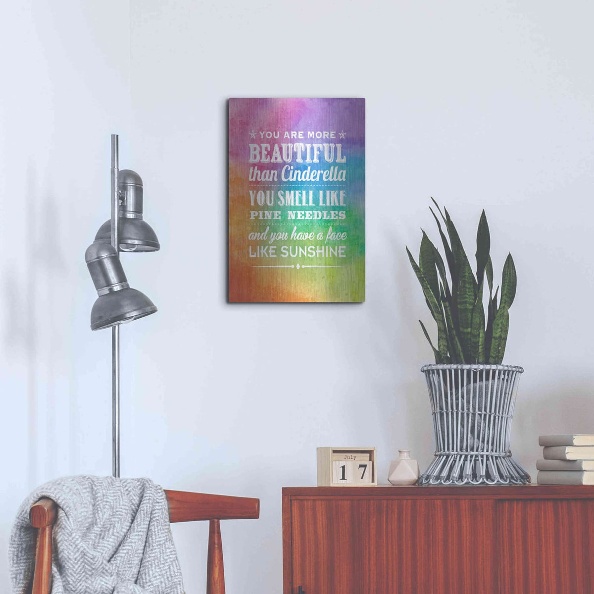 'Sunshine Face' by Rachel Caldwell – Metal Wall Art, 16x24 room view