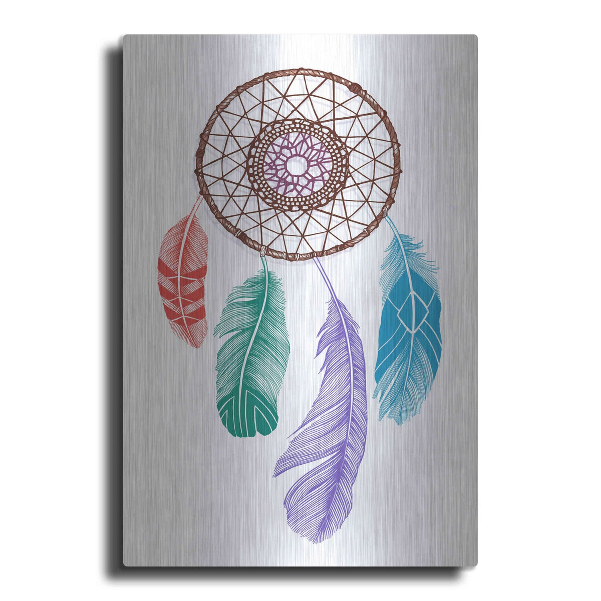 'Stylized Dream Catcher' by Rachel Caldwell – Metal Wall Art
