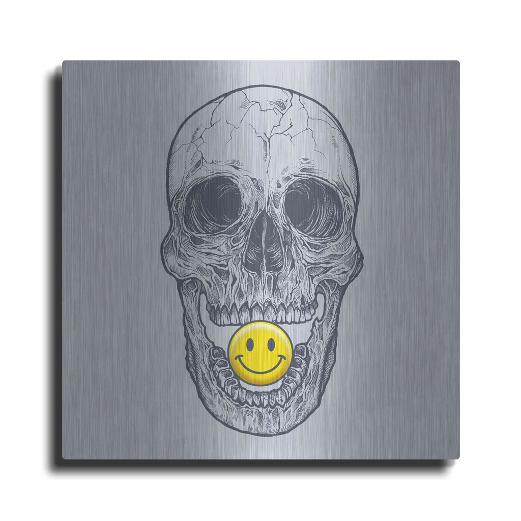 'Skull Have A Nice Day' by Rachel Caldwell – Metal Wall Art