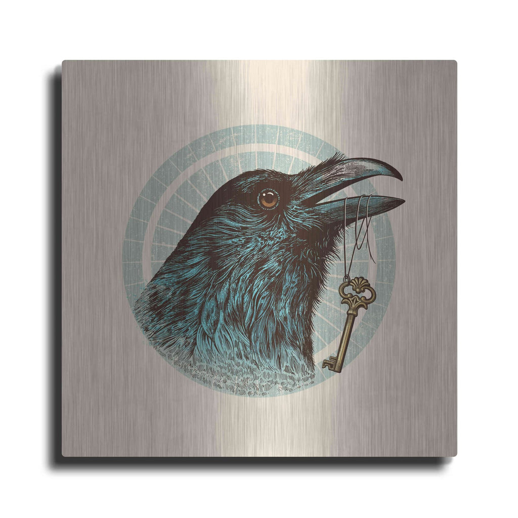 'Raven Portrait' by Rachel Caldwell – Metal Wall Art