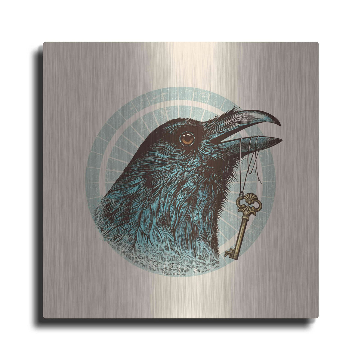 'Raven Portrait' by Rachel Caldwell – Metal Wall Art
