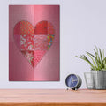 'Patch Heart Pink' by Rachel Caldwell – Metal Wall Art, 12x16 room view
