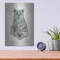 'Laughing Bear Etching' by Rachel Caldwell – Metal Wall Art, 12x16 room view
