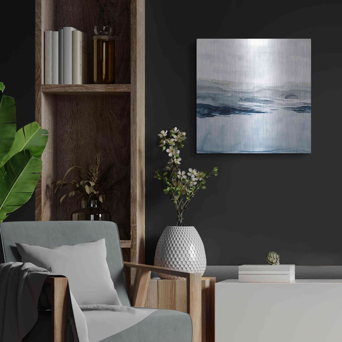 'Faded Horizon I' by Grace Popp – Metal Wall Art, 24x24 room view