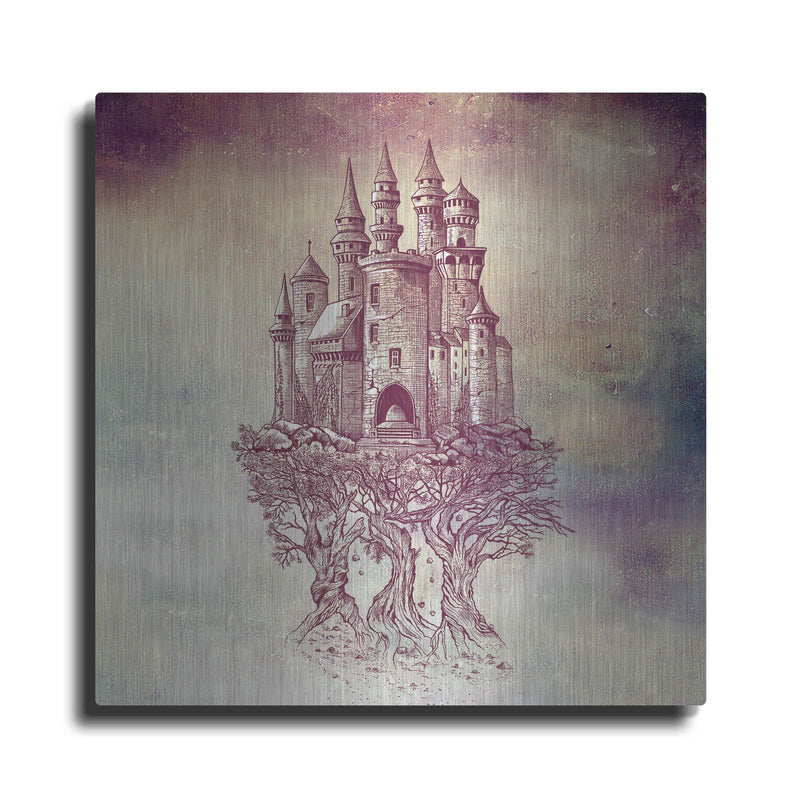 'Castle In Trees' by Rachel Caldwell – Metal Wall Art