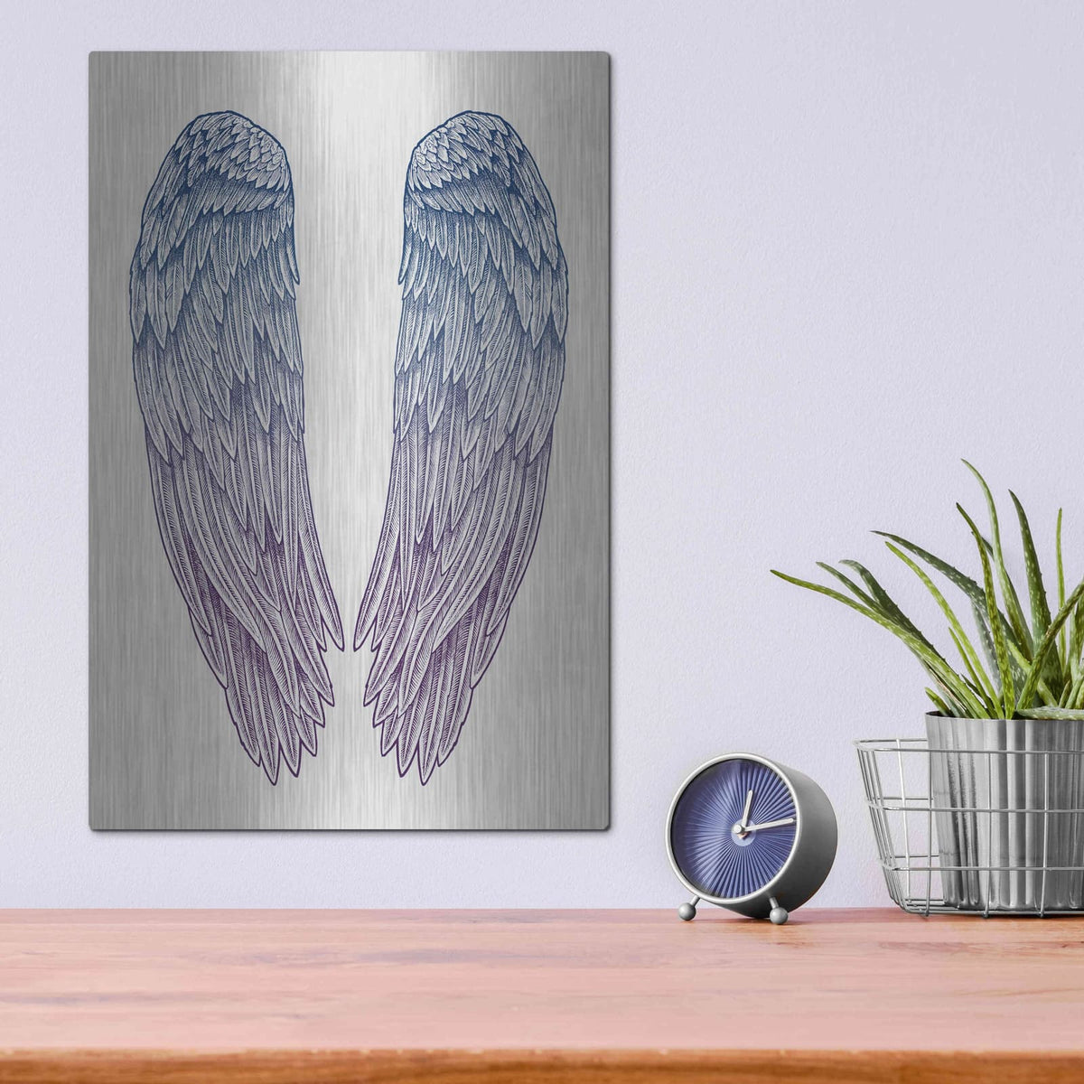 'Angel Wings' by Rachel Caldwell – Metal Wall Art, 12x16 room view