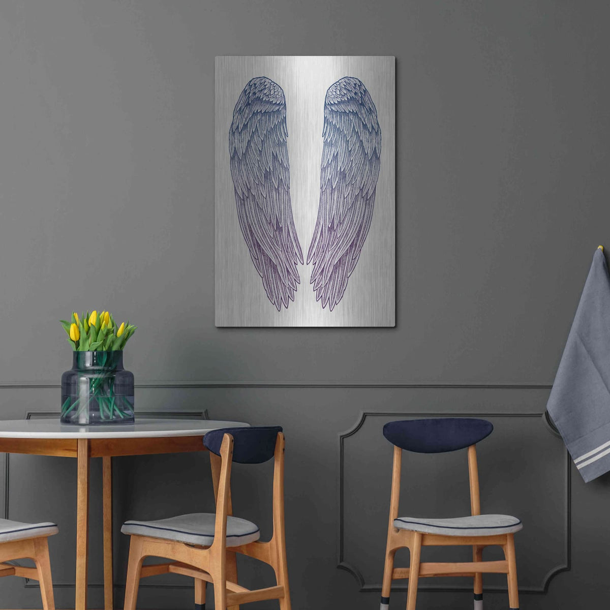 'Angel Wings' by Rachel Caldwell – Metal Wall Art, 24x36 room view