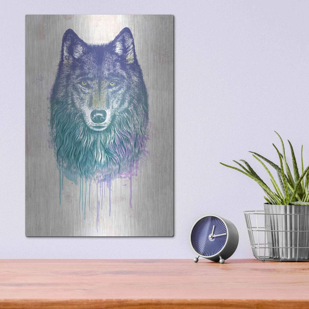 'Wolf Dream' by Rachel Caldwell – Metal Wall Art, 12x16 room view