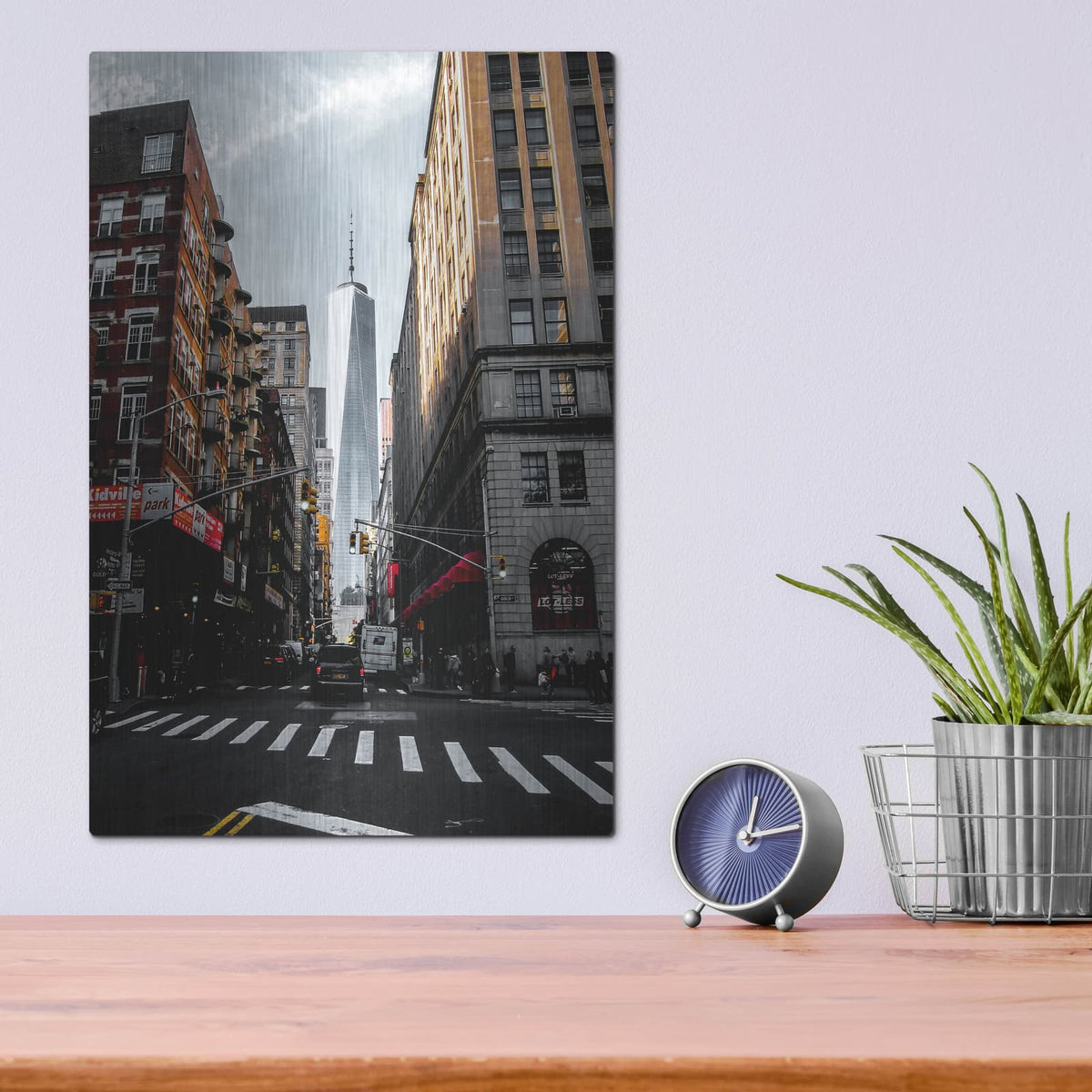 'Lower Manhattan' by Nicklas Gustafsson – Metal Wall Art, 12x16 room view