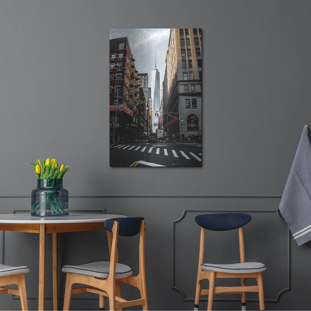 'Lower Manhattan' by Nicklas Gustafsson – Metal Wall Art, 24x36 room view