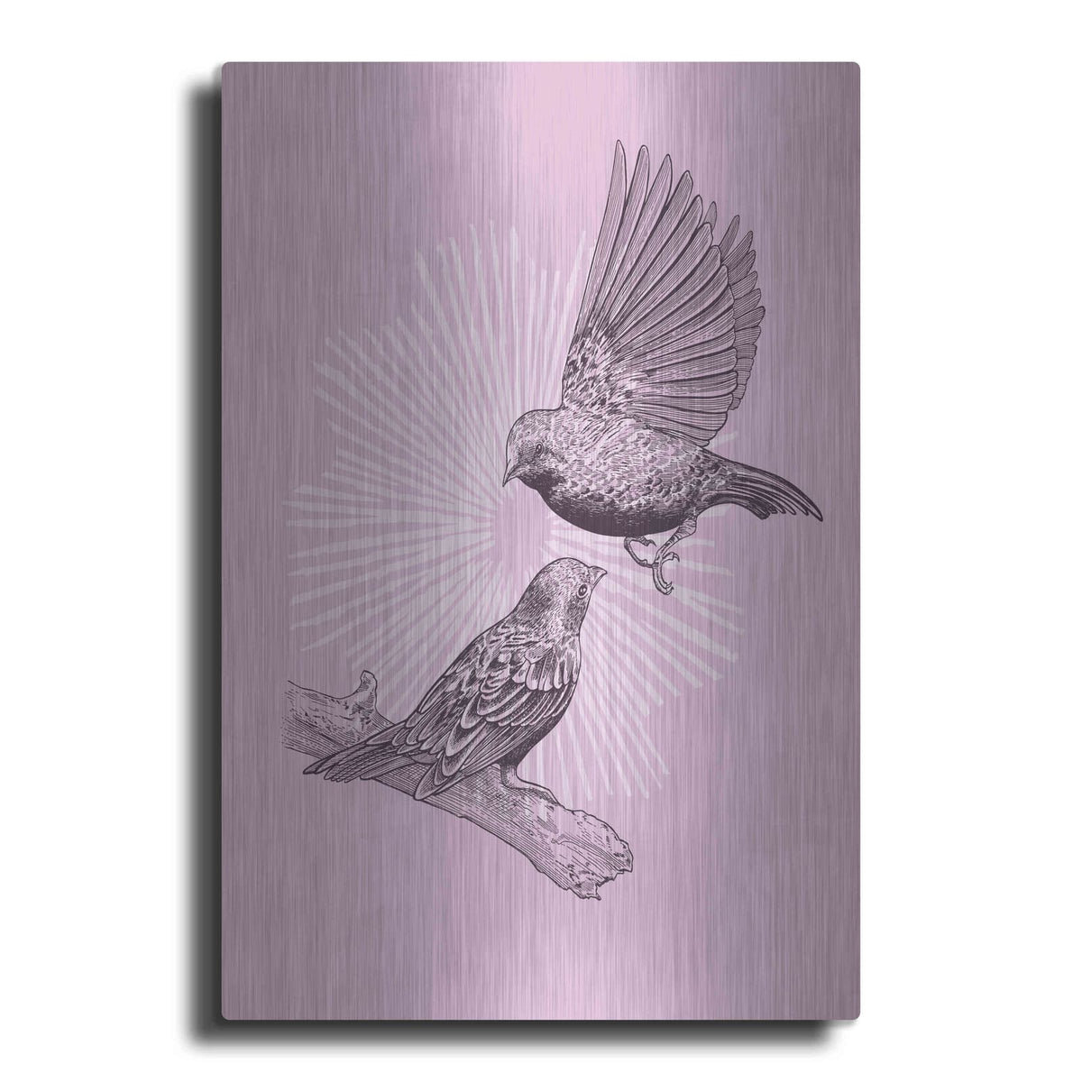 'Two Birds' by Rachel Caldwell – Metal Wall Art