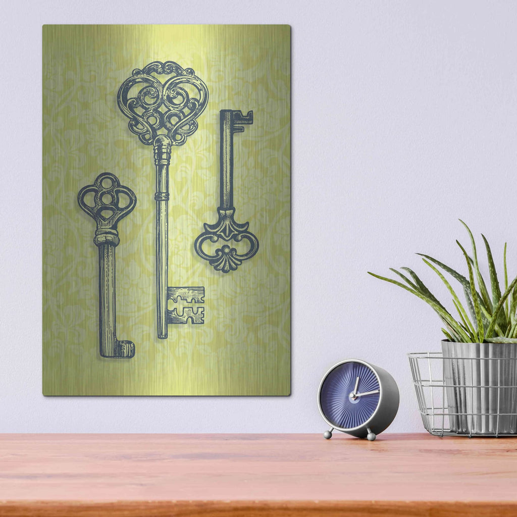 'Skeleton Keys' by Rachel Caldwell – Metal Wall Art, 12x16 room view