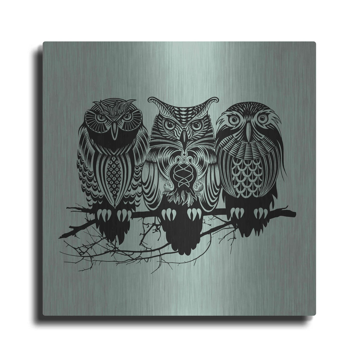 'Owls Of The Nile' by Rachel Caldwell – Metal Wall Art