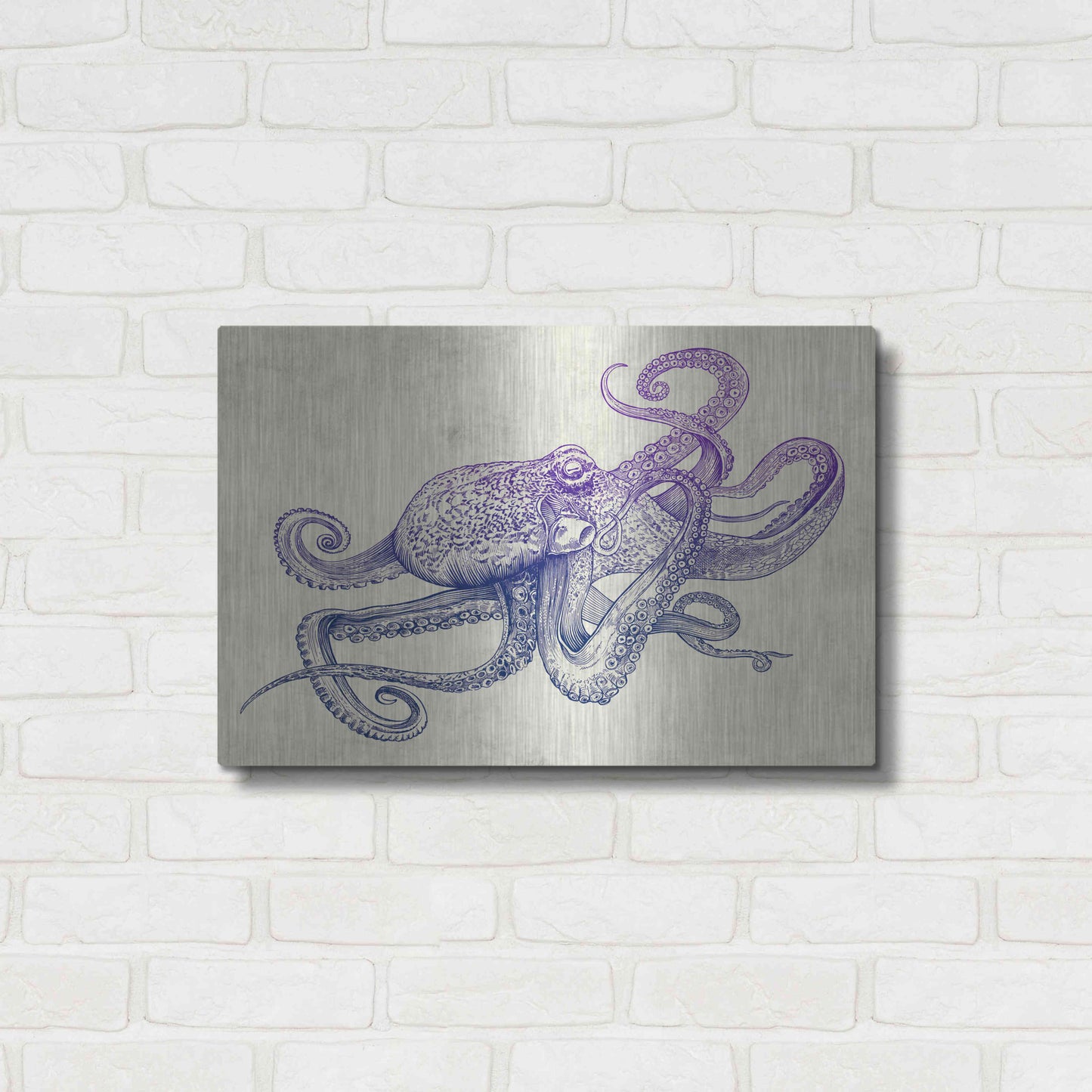 Luxe Metal Art 'Octo-Flow' by Luxe Portfolio, Metal Wall Art,24x16