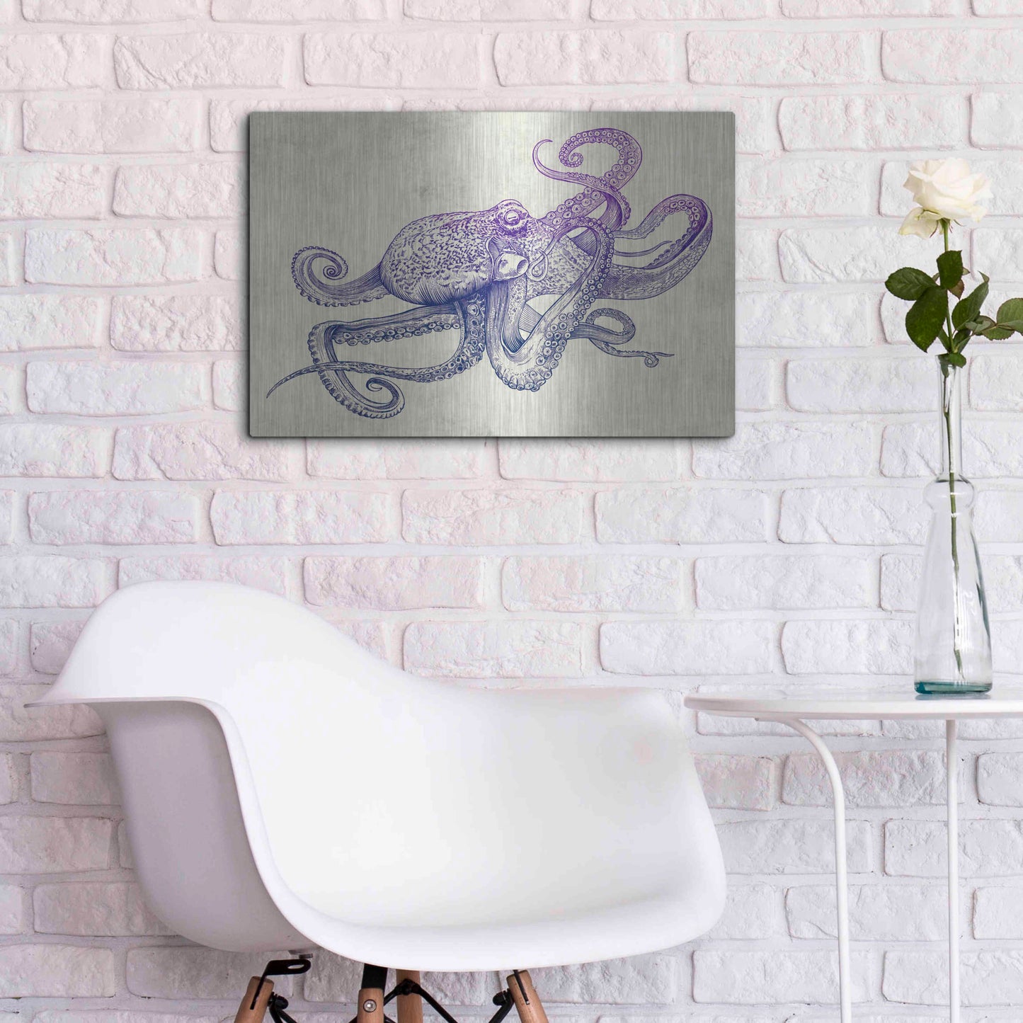 Luxe Metal Art 'Octo-Flow' by Luxe Portfolio, Metal Wall Art,24x16