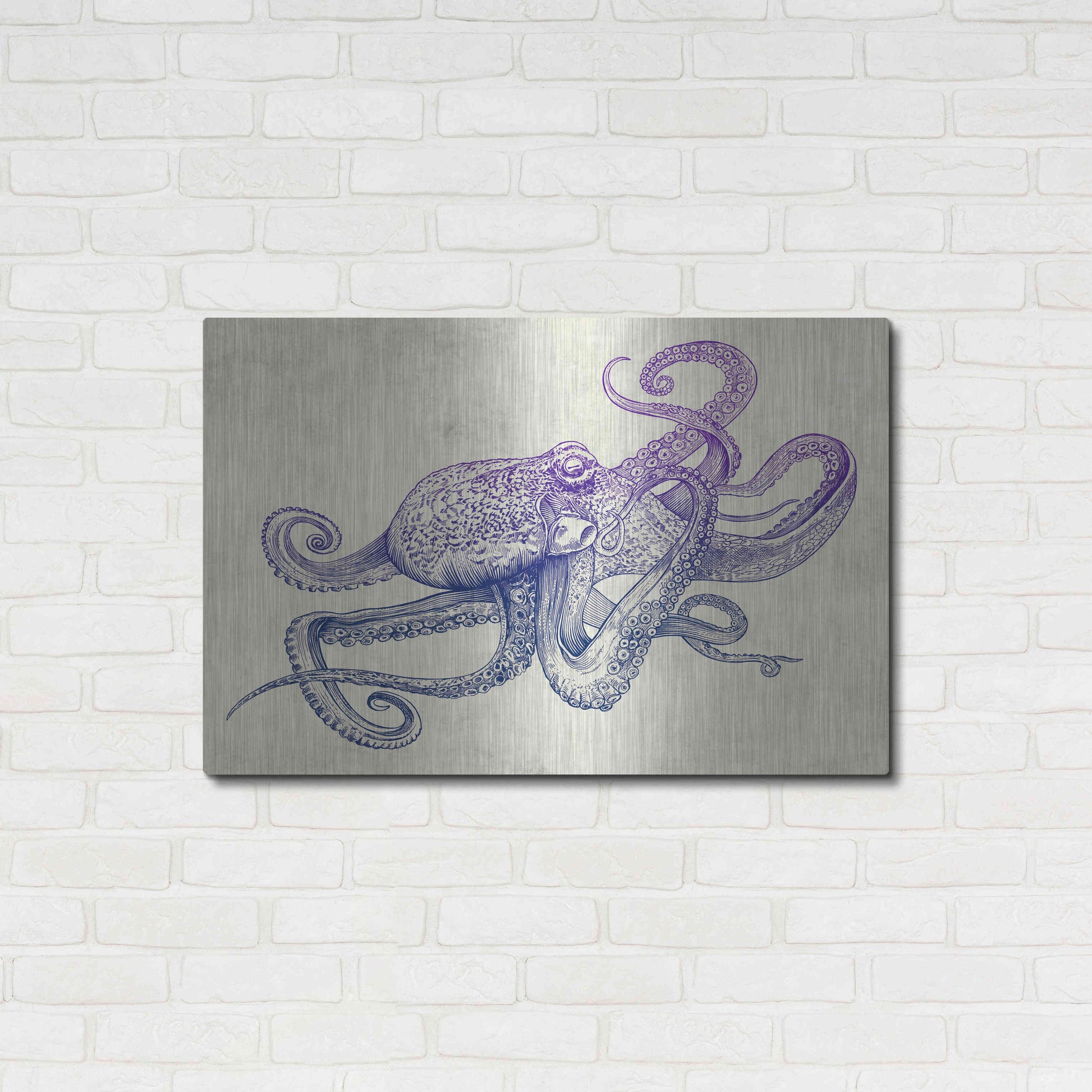 Luxe Metal Art 'Octo-Flow' by Luxe Portfolio, Metal Wall Art,36x24