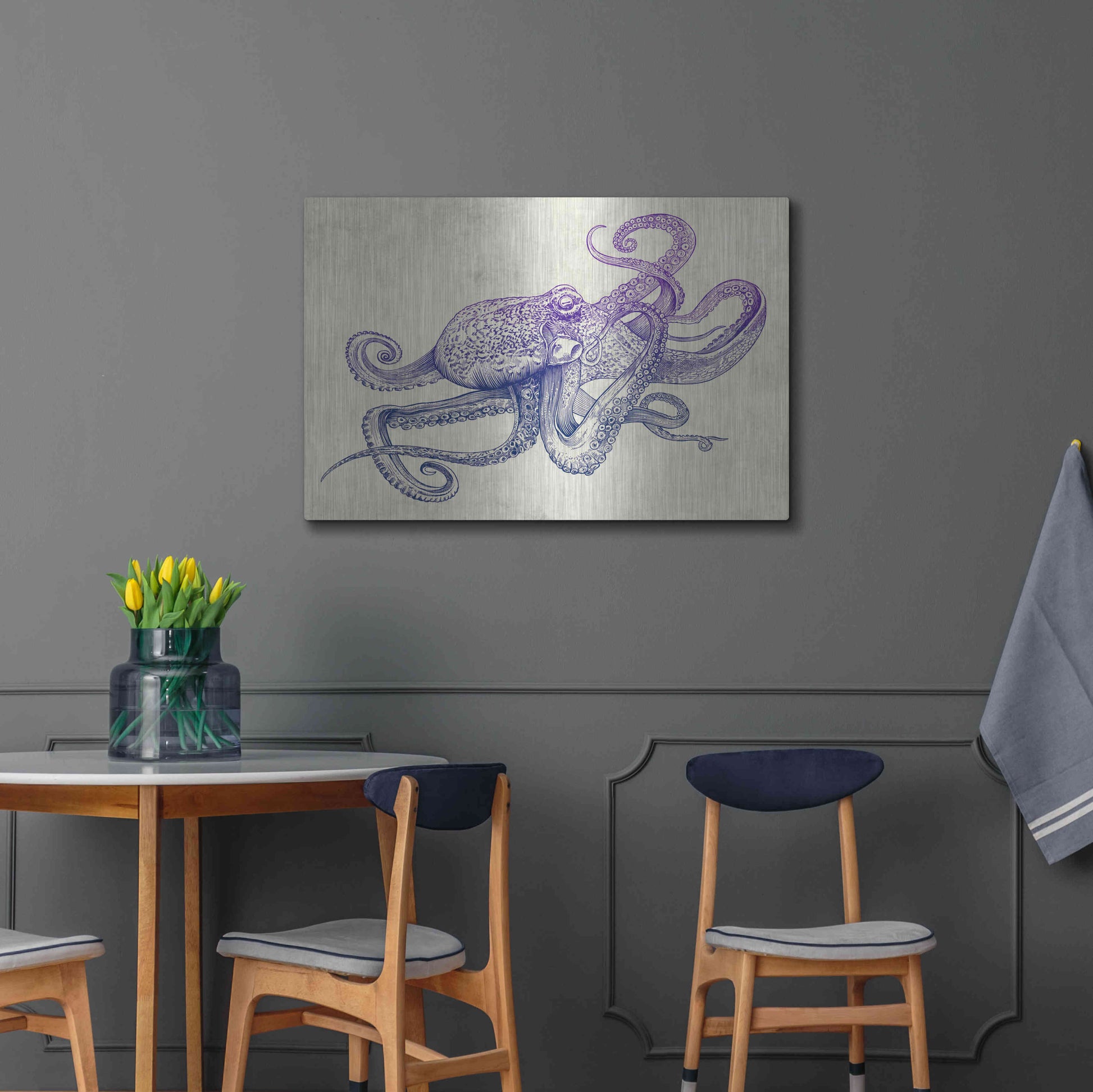 Luxe Metal Art 'Octo-Flow' by Luxe Portfolio, Metal Wall Art,36x24