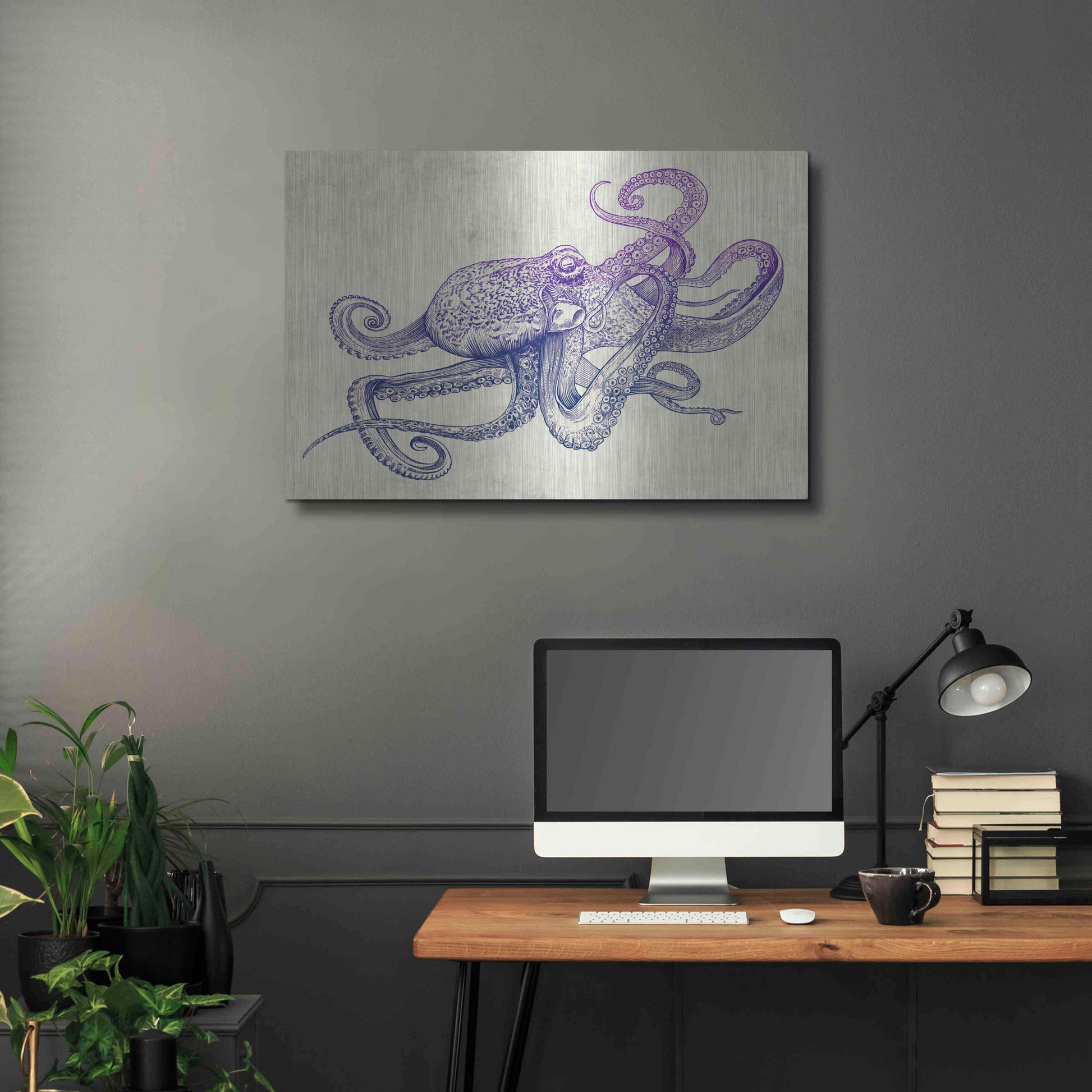 Luxe Metal Art 'Octo-Flow' by Luxe Portfolio, Metal Wall Art,36x24