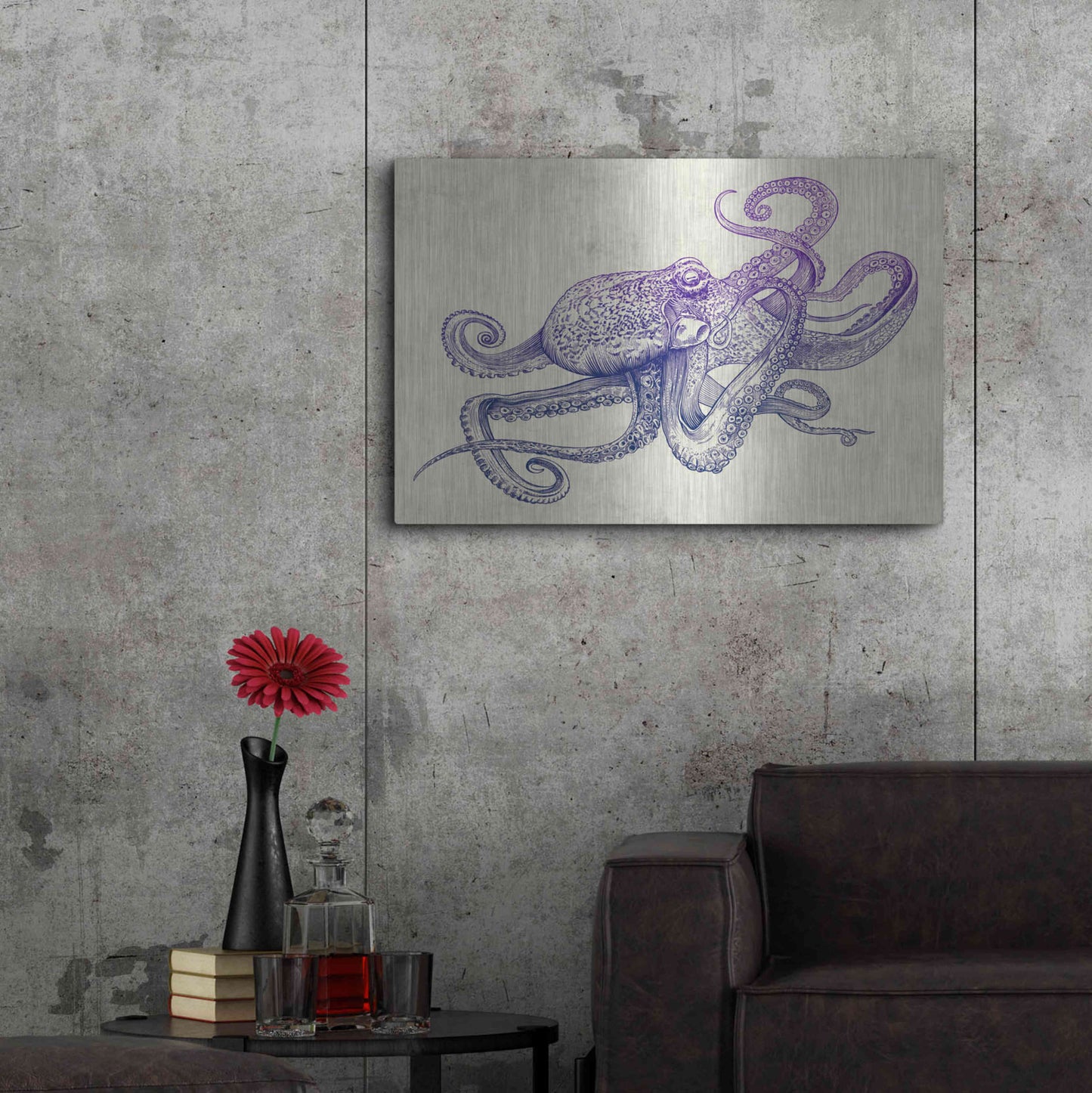 Luxe Metal Art 'Octo-Flow' by Luxe Portfolio, Metal Wall Art,36x24