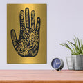 'Love Hand' by Rachel Caldwell – Metal Wall Art, 12x16 room view