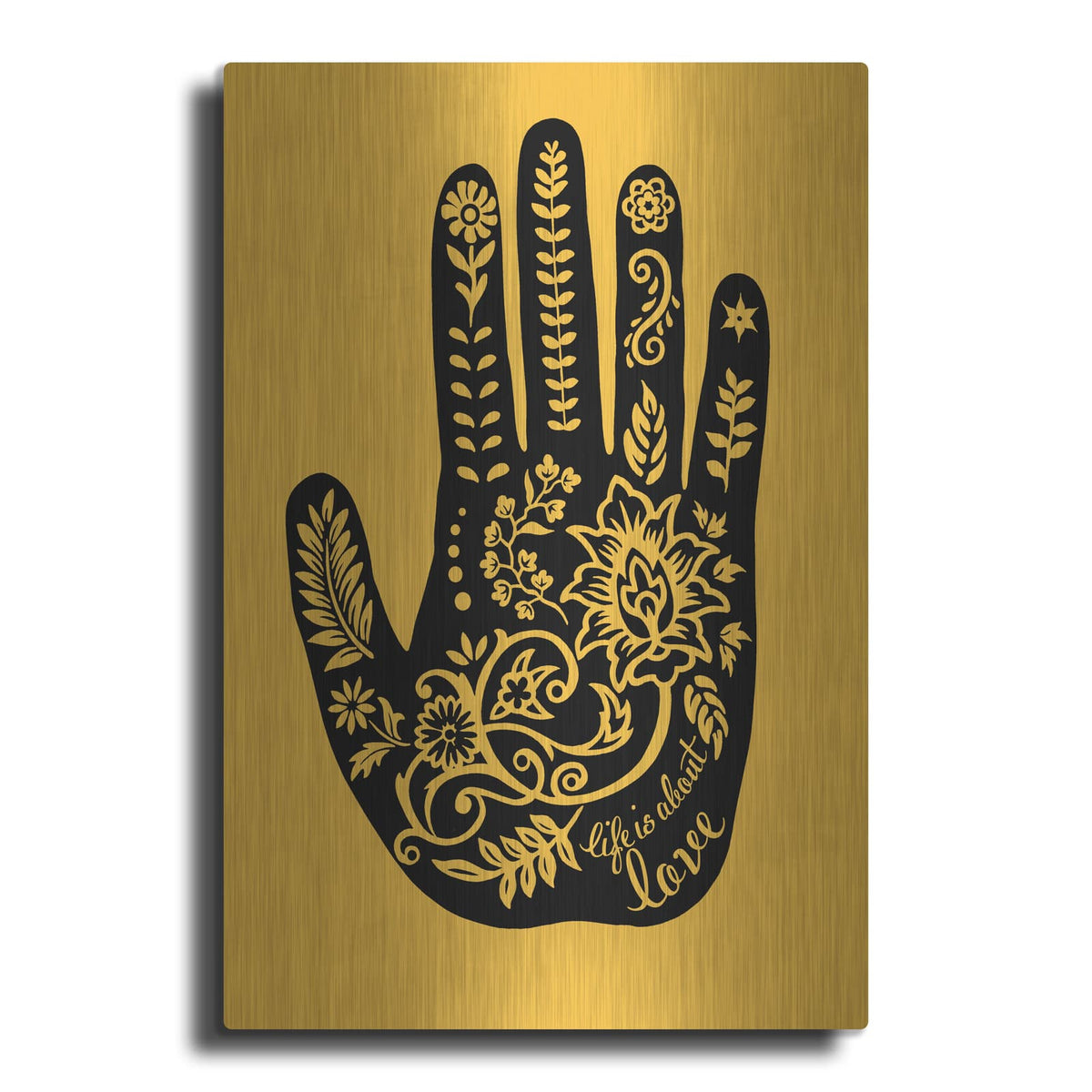 'Love Hand' by Rachel Caldwell – Metal Wall Art