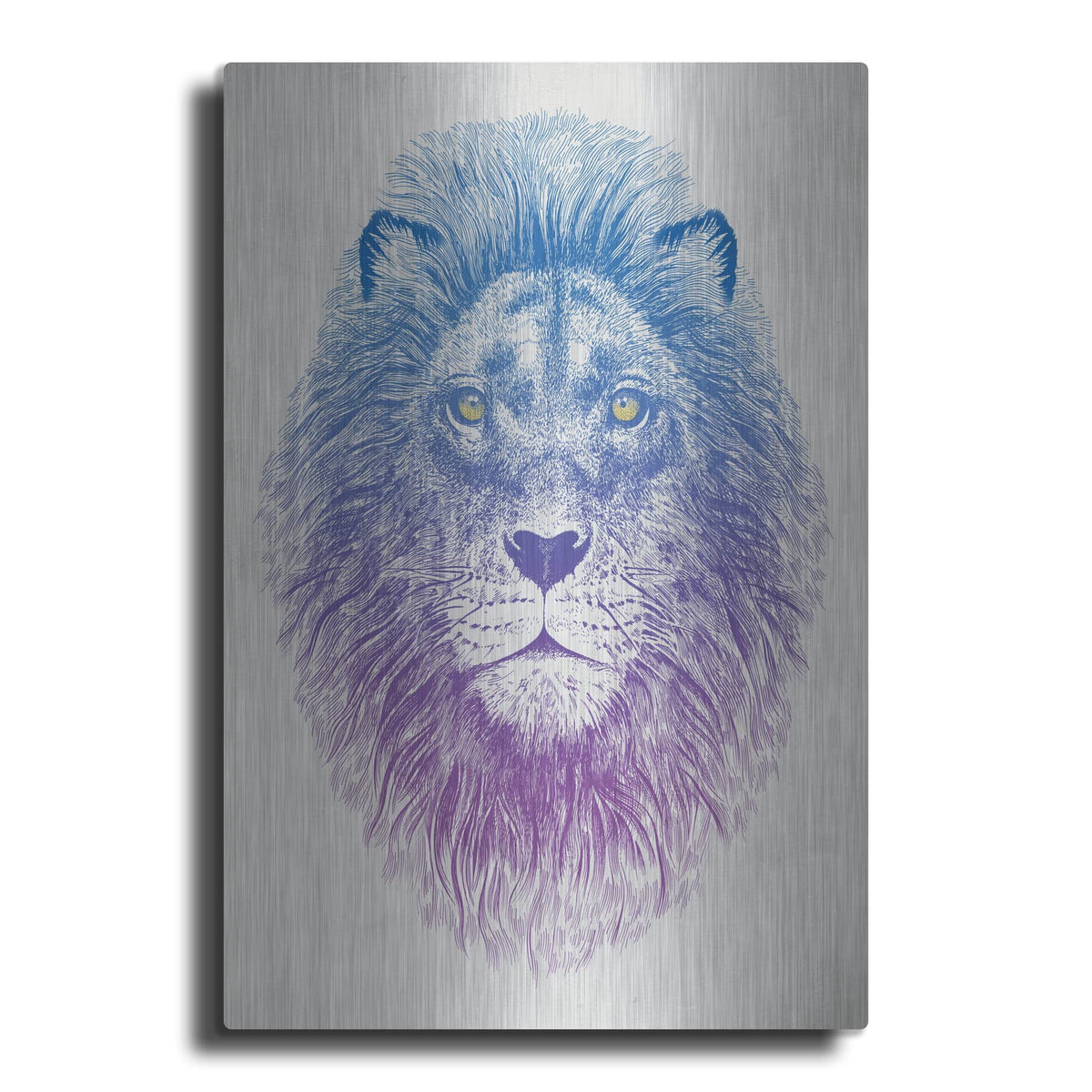 'Lion Face' by Rachel Caldwell – Metal Wall Art