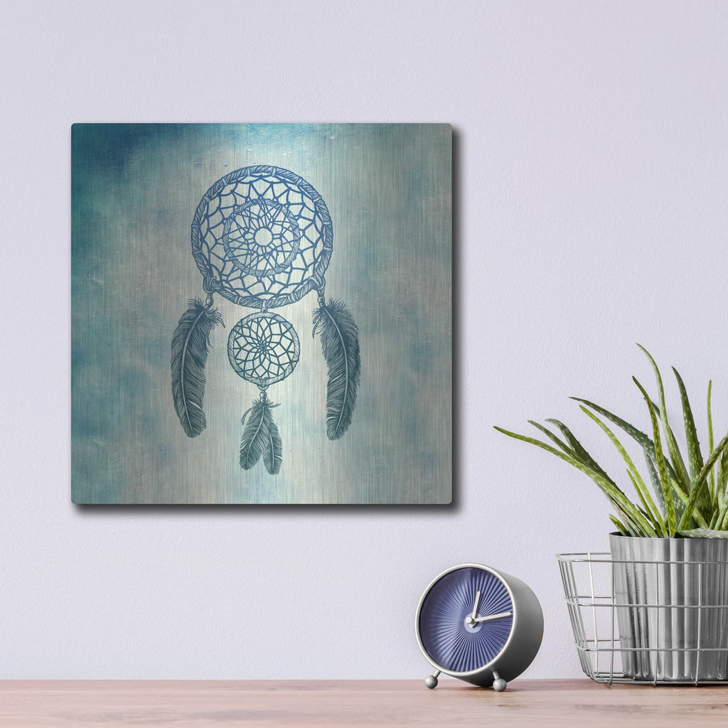 'Double Dream Catcher' by Rachel Caldwell – Metal Wall Art, 12x12 room view