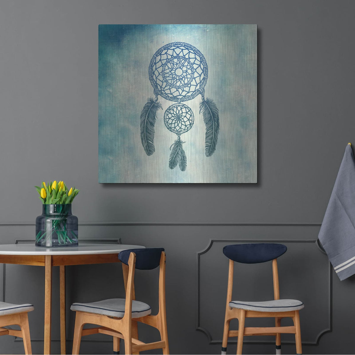 'Double Dream Catcher' by Rachel Caldwell – Metal Wall Art, 36x36 room view