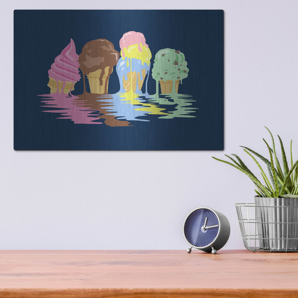 'Ice Cream Dreams' by Rachel Caldwell – Metal Wall Art, 16x12 room view