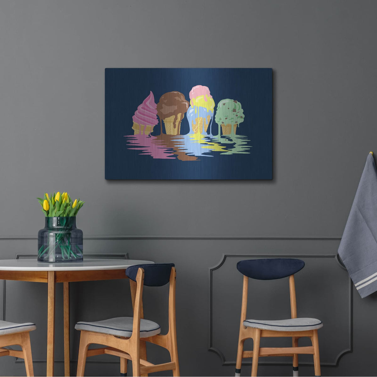 'Ice Cream Dreams' by Rachel Caldwell – Metal Wall Art, 36x24 room view