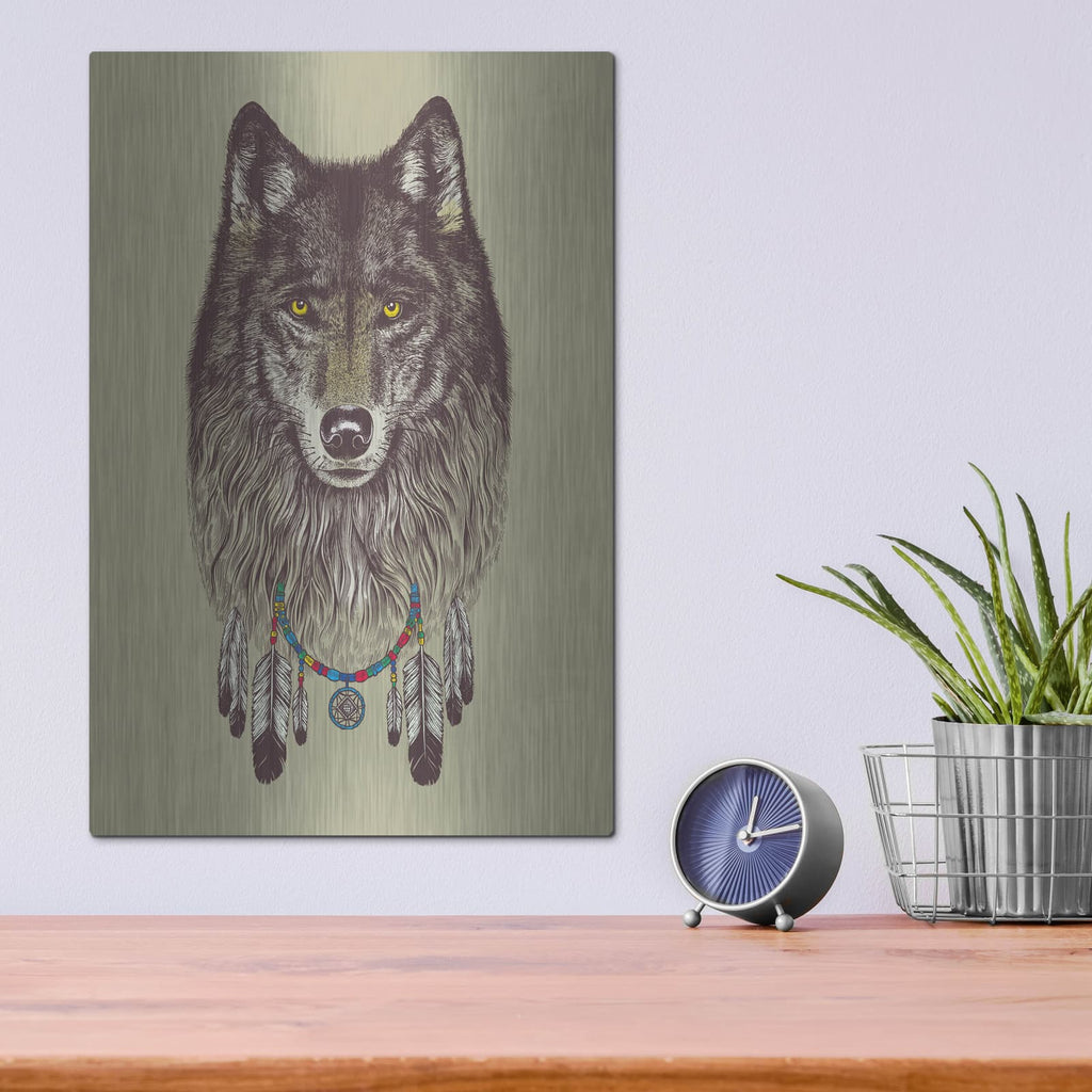 'Wolf Dreams' by Rachel Caldwell – Metal Wall Art, 12x16 room view