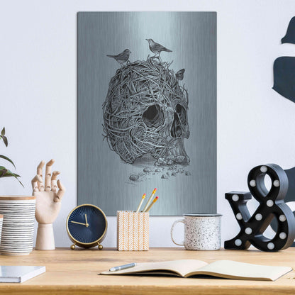 Luxe Metal Art 'Skull Nest' by Luxe Portfolio, Metal Wall Art,12x16