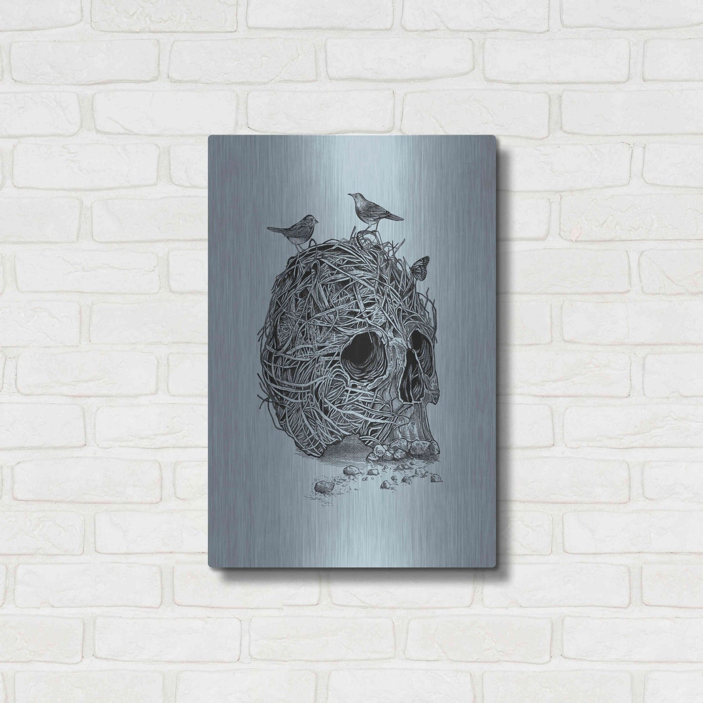 Luxe Metal Art 'Skull Nest' by Luxe Portfolio, Metal Wall Art,16x24