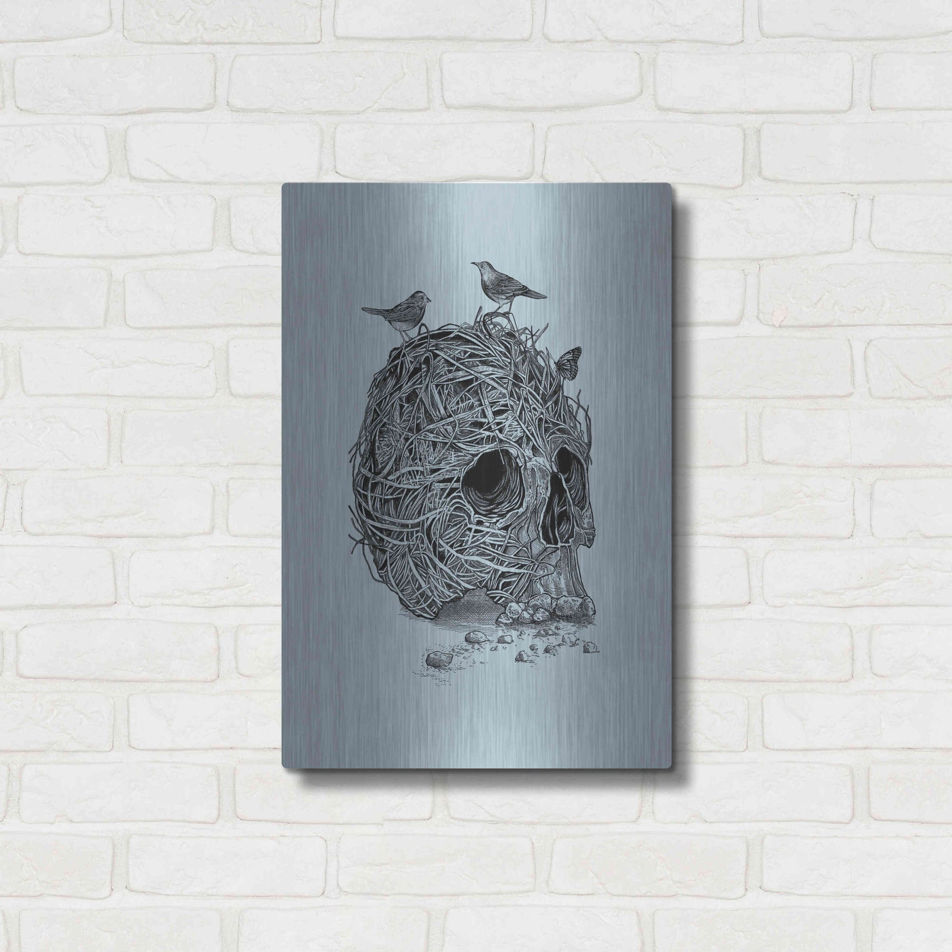 Luxe Metal Art 'Skull Nest' by Luxe Portfolio, Metal Wall Art,16x24