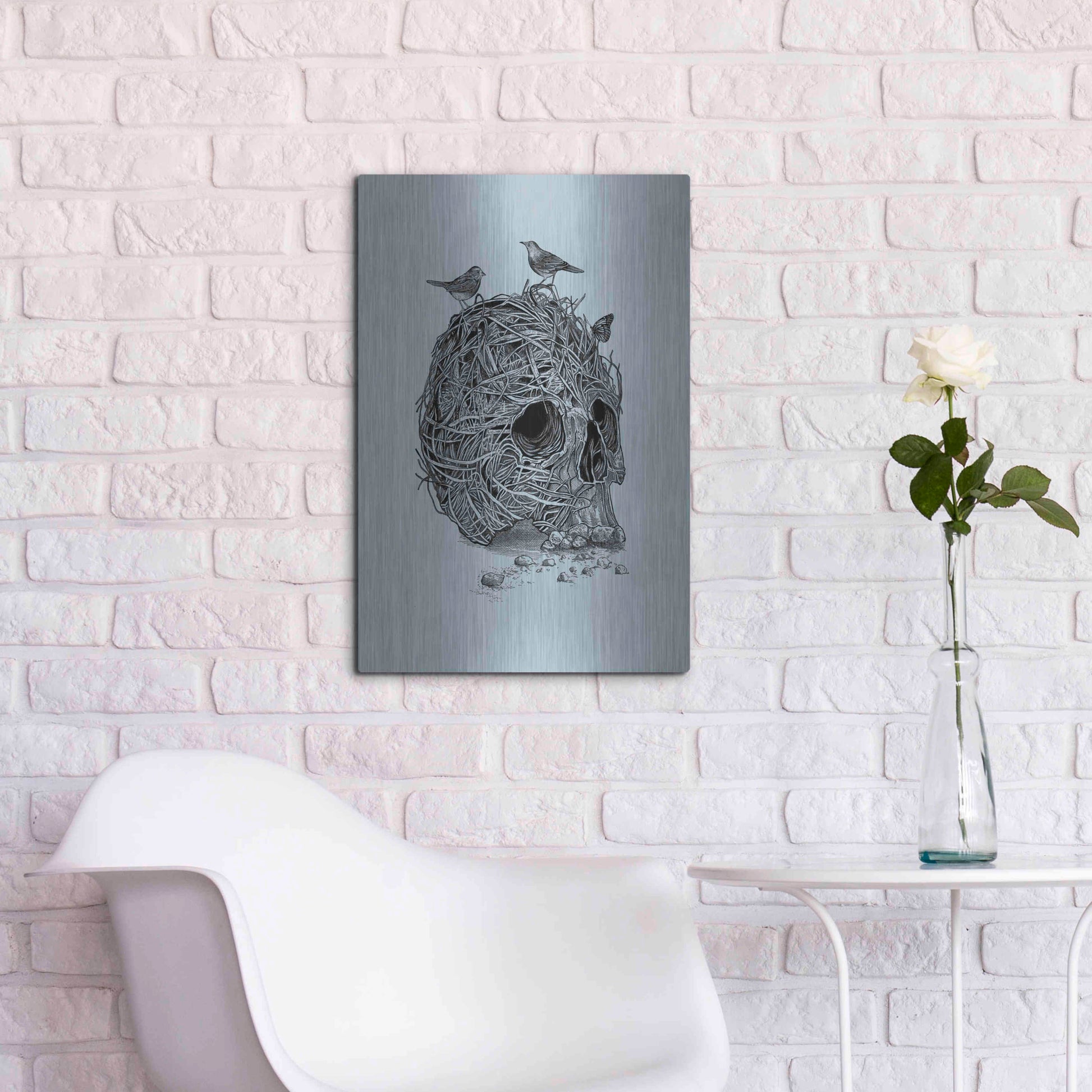 Luxe Metal Art 'Skull Nest' by Luxe Portfolio, Metal Wall Art,16x24