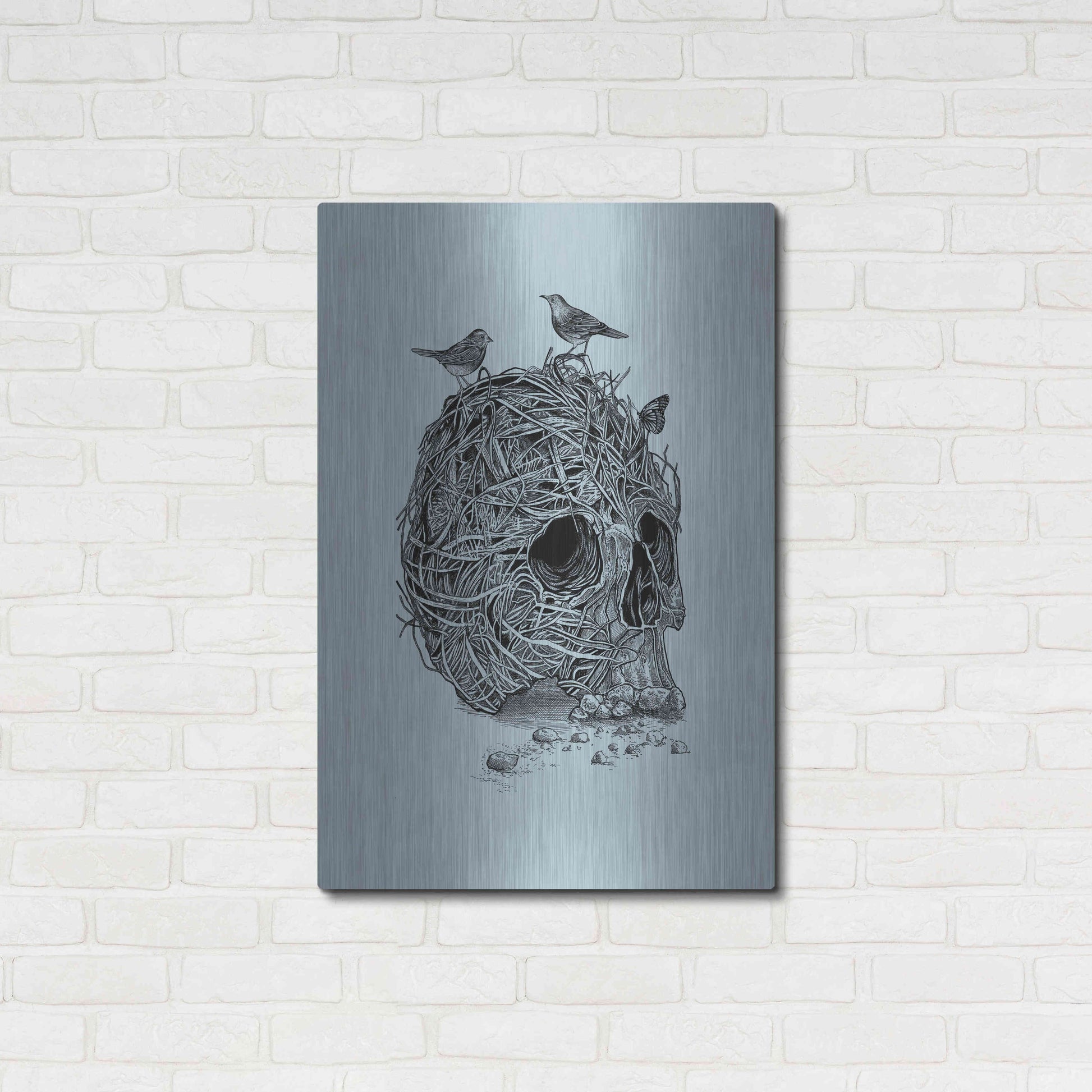 Luxe Metal Art 'Skull Nest' by Luxe Portfolio, Metal Wall Art,24x36