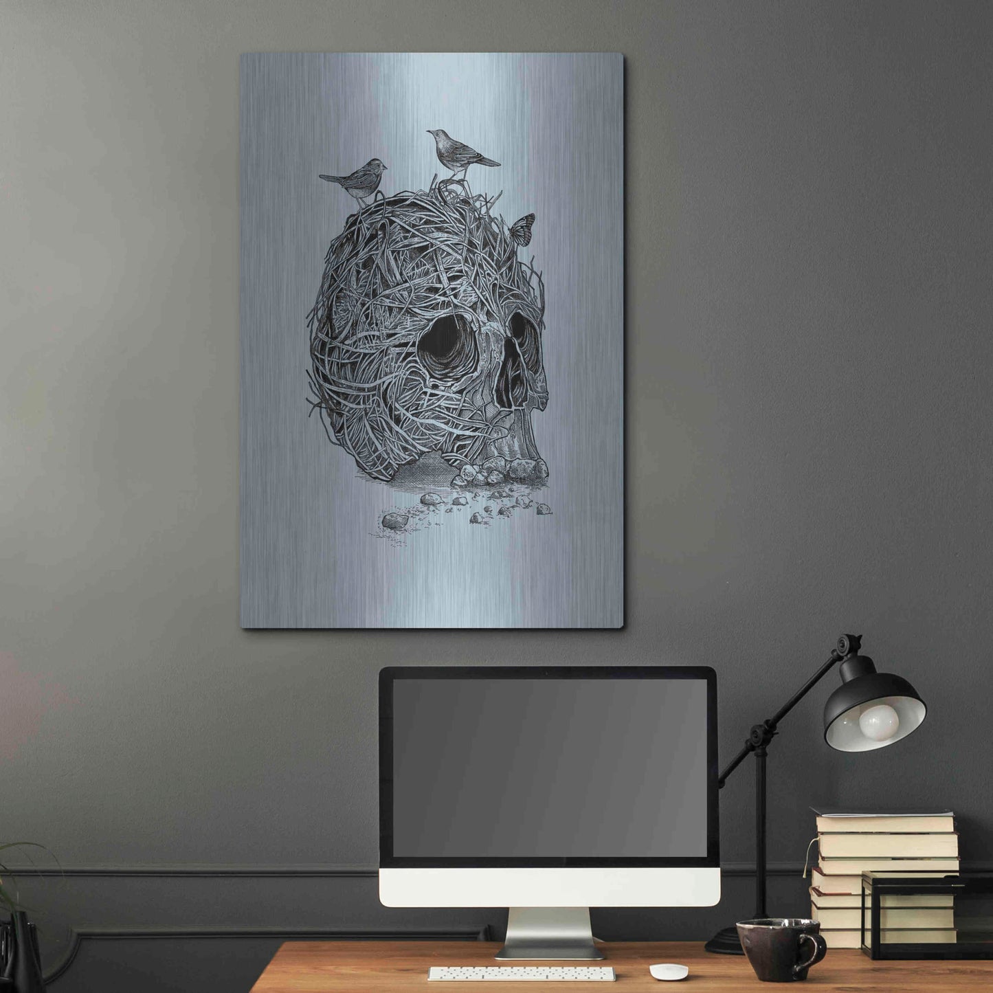 Luxe Metal Art 'Skull Nest' by Luxe Portfolio, Metal Wall Art,24x36