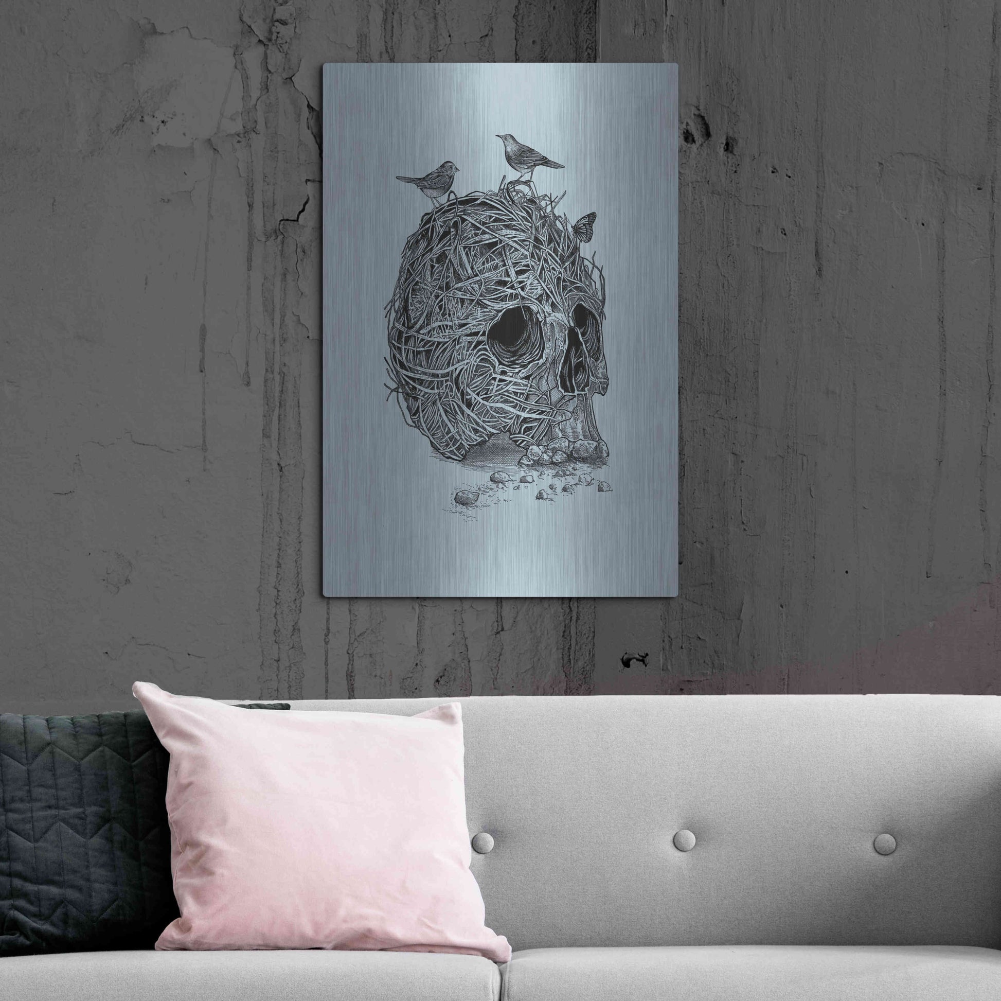 Luxe Metal Art 'Skull Nest' by Luxe Portfolio, Metal Wall Art,24x36
