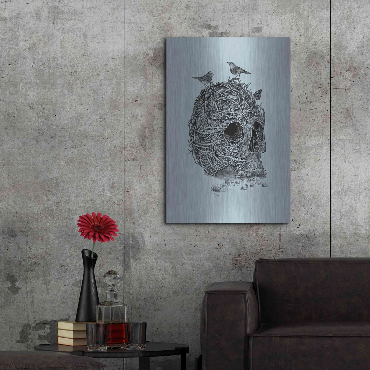 Luxe Metal Art 'Skull Nest' by Luxe Portfolio, Metal Wall Art,24x36