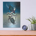 'Raven Night and Day' by Rachel Caldwell – Metal Wall Art, 12x16 room view