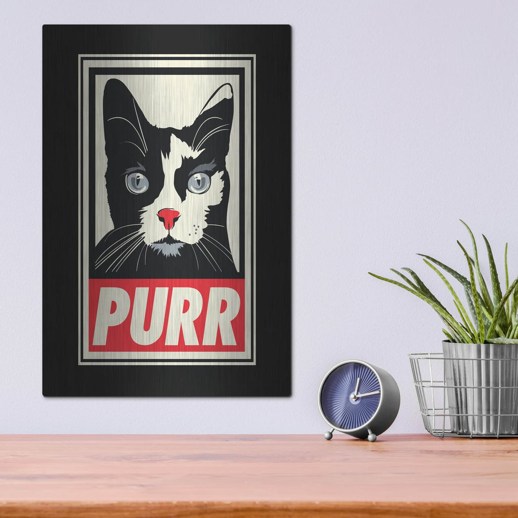 'PURR Propaganda 2' by Rachel Caldwell – Metal Wall Art, 12x16 room view